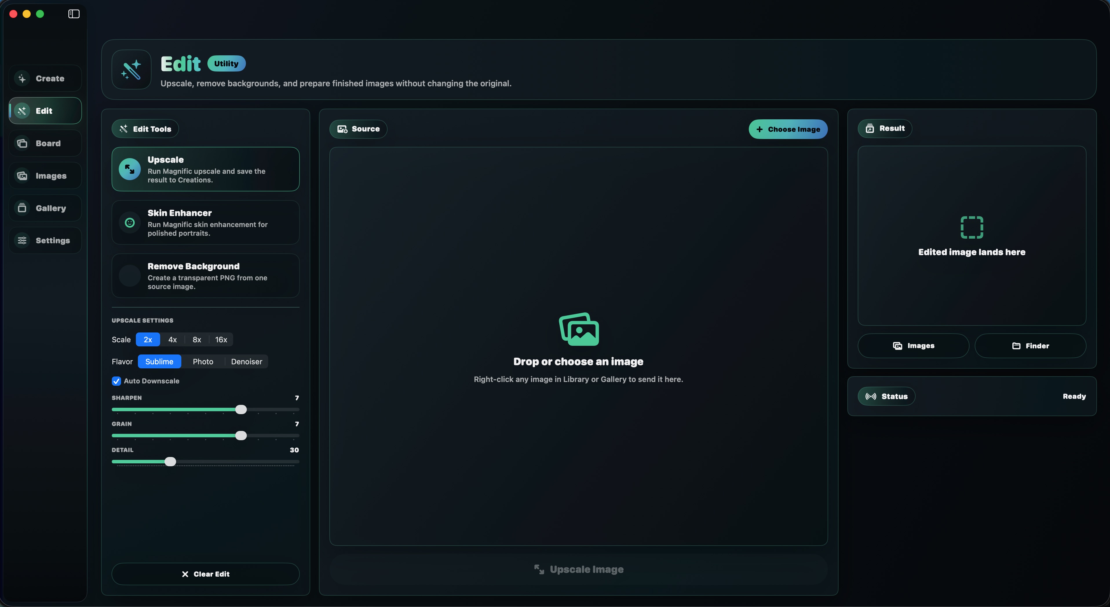 DreamForge for Mac Edit workspace